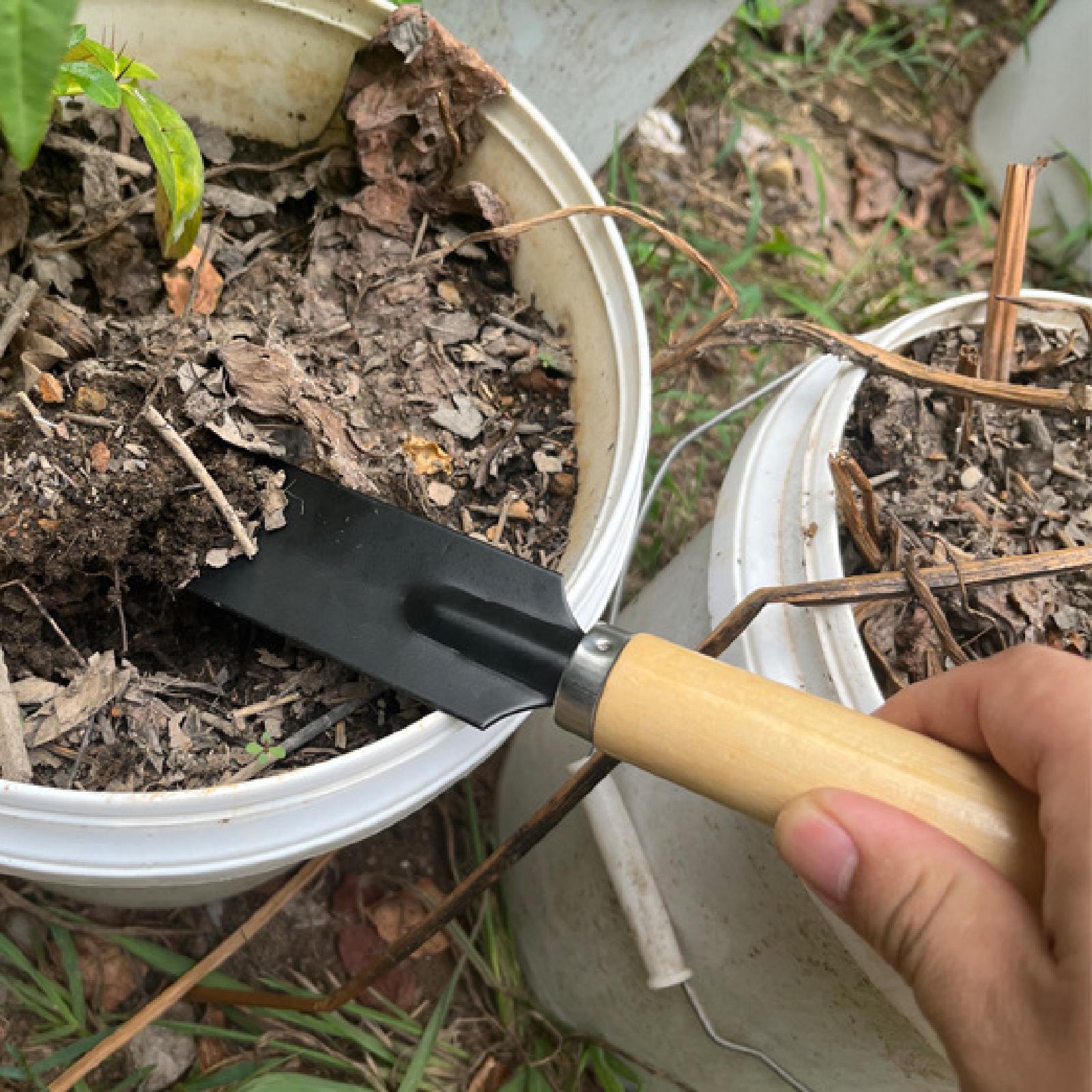 Garden Hand Trowel - Küçük Bahçe Küreği Kazma Aleti Ahşap